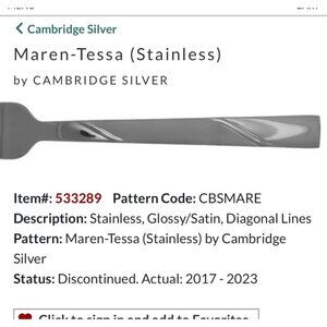 Set Of 4 Cambridge Silver Maren-Tessa Stainless Steel Knives
